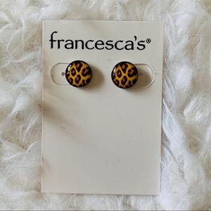 Francesca’s Leopard stud earrings